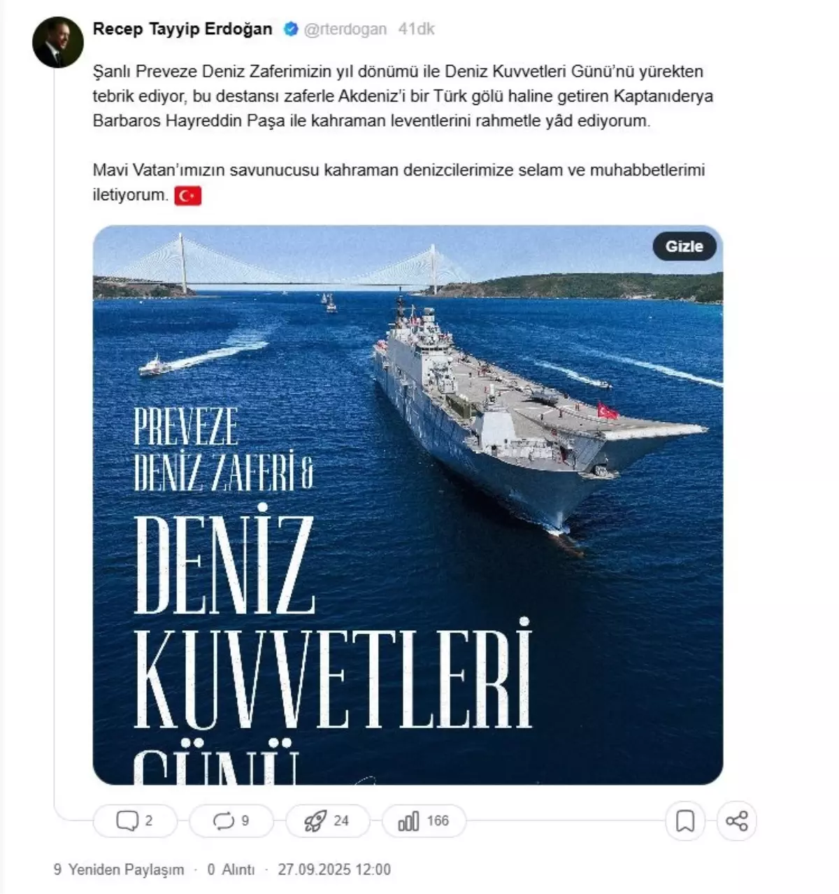 deniz kuvvetleri gunu ve preveze zaferi kutlandi Ct4H8NDa